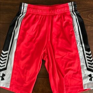 Under Armour Red and Black Athletic Shorts